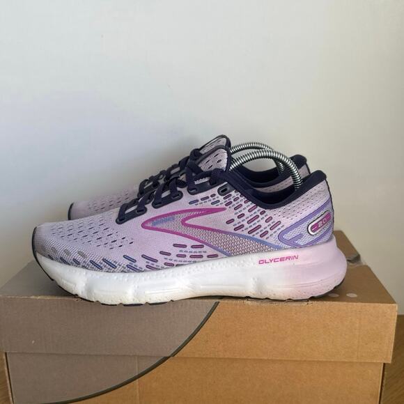 Brooks Glycerin 20 Purple/White Women Running Sneakers - SZ 8 - Picture 4 of 12
